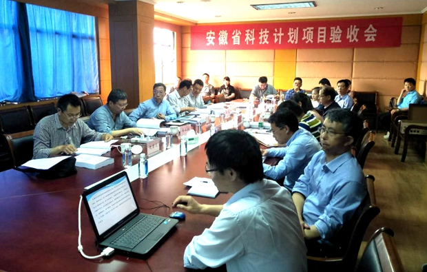 皖南电机：&ldquo;高速动车组机车试验台用异步牵引电动机的研发&rdquo;项目验收现场